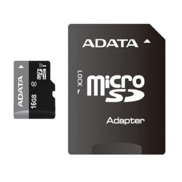 ADATA Premier Micro SDHC karta 16GB + SD adaptér / UHS-I U1 Class 10/R: 30MB/s/W: 10MB/s (AUSDH16GUICL10-RA1)