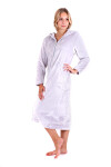 Dámsky župan Siena s kapucňou na zips 3656 Light Grey - Vestis L