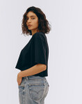 Organic Basics True Boxy Crop Tee Black S
