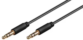 MicroConnect Slim audio kábel 3-pin Jack 3.5mm - Jack 3.5mm 3M čierna (AUDLL3)