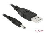 DeLock Kábel USB-A (M) - DC 3.5 x 1.35mm (M) 1.5m čierna (82377)