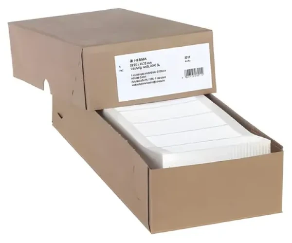 Herma Computeretikety 88,9x35,7 mm biele / Etikety / nekonečné / papier / 4000 ks (8211)