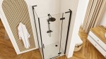 REA/S - Sprchová kabína Hugo Black 100x90 KPL-45225