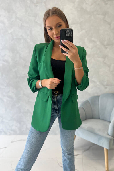 Bunda s chlopňou elegantná tmavozelená UNI