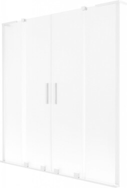 MEXEN/S - Velar L Duo dvojkrídlová posuvná vaňová zástena 160 x 150, dekor, biela 896-160-003-32-20