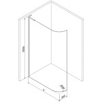 MEXEN/S - KiotoL Sprchová zástena WALK-IN Walk-in 80 x 200, transparent, grafit metal 800-080-103-95-06