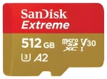 SanDisk Extreme microSDXC 512GB / Pamäťová karta / Class 10 / UHS-I U3 / V30 / A2 / čítanie: 190 MB/s / zápis: 130 MB/s (SDSQXAV-512G-GN6MN)