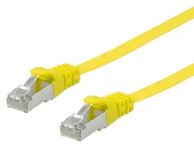 Equip Cat6a Flat žltá / Patch kábel / U/FTP / 1 m / LSZH (607660)
