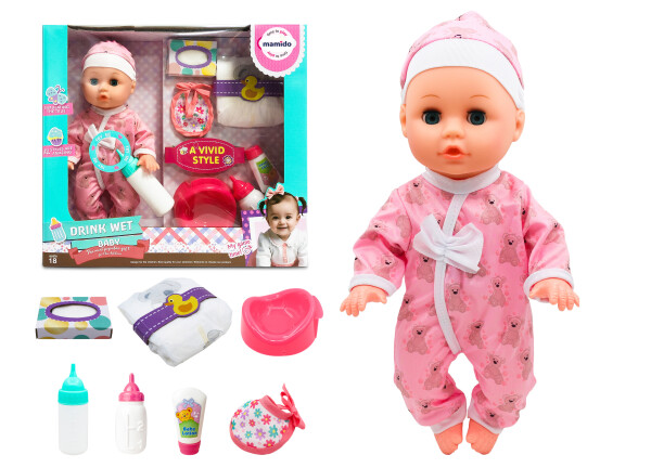 Mamido Mamido Interaktívna bábika bábätko s nočníkom - pije, ciká a vydáva zvuky MT1104