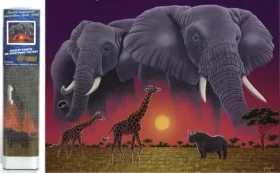 Norimpex Diamantové maľovanie Slony na savane