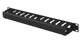 Lanberg 19" organizér káblov čierny / Organizér káblov / kovový / 1U / typ A (AK-1704-B)