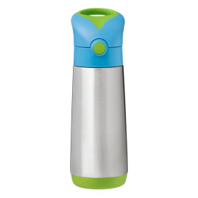 B.box Termoska na pitie so slamkou 500 ml - modrá/zelená EUR