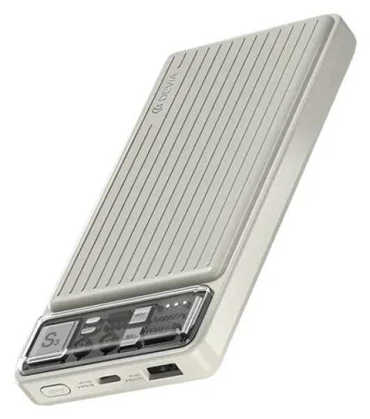Devia SMART Series 10000mAh slonová kosť / Powerbanka / 12W (6938595386565)
