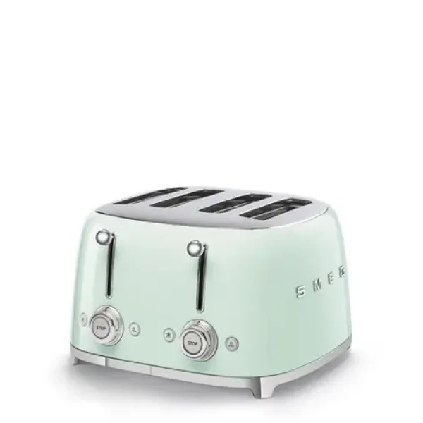 SMEG TSF03PGEU zelená / Hriankovač / 2000 W / 4 sloty / 4 hrianky / 6 stupňov opečenia (TSF03PGEU)