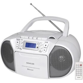 Sencor SPT 3907 W biela / Rádiomagnetofón / FM / CD / MC / BT (8590669249275)