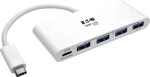 Eaton Eaton Tripp Lite series 4-Port USB 3.1 USB-C to USB-A Hub w/ USB-C Charging Port 5 Gbps - Hub - 4 x SuperSpeed USB 3.0 - Desktop