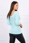Blúzka s okrúhlym výstrihom mätová UNI