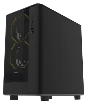DarkFlash DB330M Mesh čierna / mATX / bez ventilátorov / 3x USB-A / priehľadná bočnica / bez zdroja (DB330M Mesh Black)