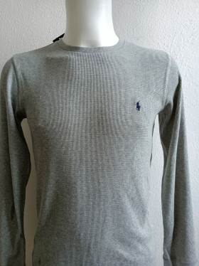 Pánske tričko s dlhým rukávom 714687799003 grey - Ralph Lauren L
