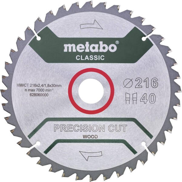 Metabo PRECISION CUT WOOD CLASSIC 628657000 pílový kotúč 305 x 30 x 1.6 mm Počet zubov (na palec): 56 1 ks; 628657000