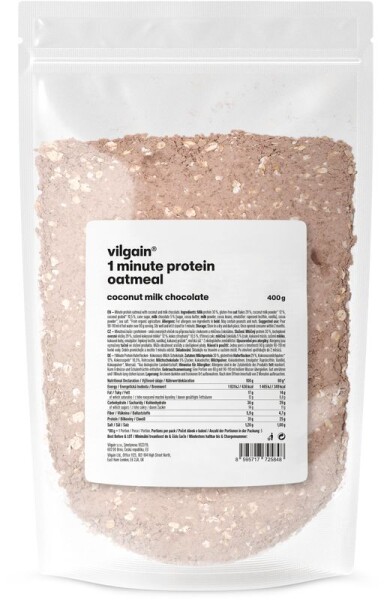 Vilgain Minútová proteínová kaša – Kokos s mliečnou čokoládou 400 g