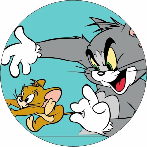Jedlý papier Tom a Jerry škrečkujúci sa 19,5 cm - Pictu Hap - Pictu Hap