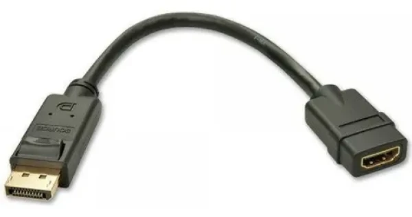 Lindy 41005 čierna / Adaptér / DisplayPort - HDMI / 1920×1080 px / 0,15 m (41005)