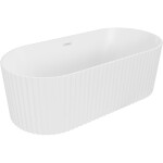 MEXEN/S - Paola voľne stojaca vaňa reliéf 150 x 75, biela mat, sifón a prepad biela 52721507501-20