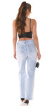 Sexy Koucla Crop Topwith glitter chains white