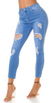 Sexy Highwaist Skinny Jeans "perfect blue" ripped denimblue 44