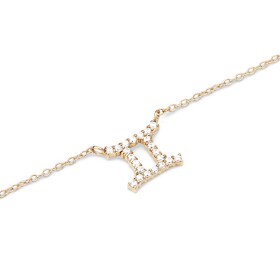 Daniel Wellington Nadčasový pozlátený náhrdelník znamenia Blíženci Crystal Zodiac DW00400921