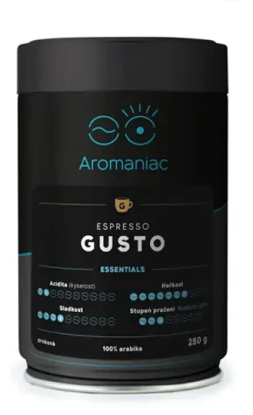 Espresso Gusto / Zrnková káva / dóza / 250 g