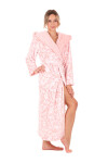 Dámsky župan Flora s kapucňou 3956 3053 pink pearl - Vestis XL