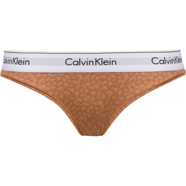 Dámske nohavičky F3787E 796 hnedá/vzor - Calvin Klein S hnědá/vzor