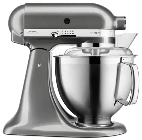 KitchenAid Kuchynský robot Artisan 5KSM185PSEMS strieborná / 300W / 4,8L / 10 rýchlostí (5KSM185PSEMS)