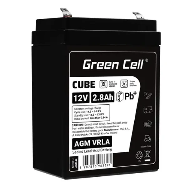 Green Cell AGM batéria 12V 2.8Ah (AGM42)