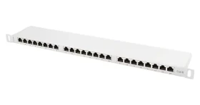 Lanberg sivý / Patch panel / 24 portov / RJ-45 / CAT6 / FTP tienený / 0,5 U / 19" (PPS6-0024-S)