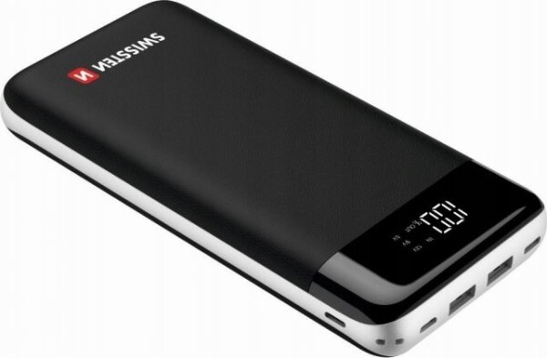 SWISSTEN Black Core max 30000 mAh čierna / Power Bank / 12V / 2A / PD amp; QC / micro-USB amp; USB-C (22013929)