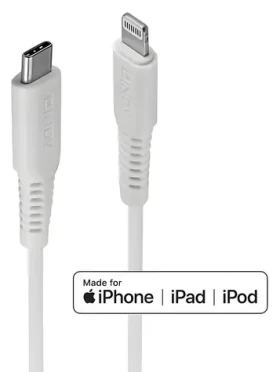 Lindy USB-C na Lightning biela / Kábel / 1 m / 480 Mbit/s (31316)