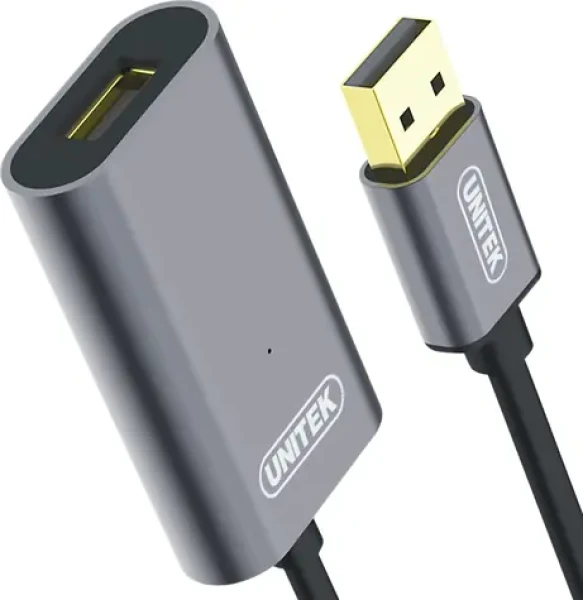 Unitek Y-274 čierna / Predlžovací kábel USB-A - USB-A / USB 2.0 / aktívny zosilňovač / 20 m (Y-274)
