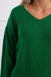 Sveter S202-15 V-výstrih zelený - Kesi UNI