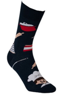 Vzorované pánske ponožky PERFECT MAN-CASUAL Námořnictvo 45/47