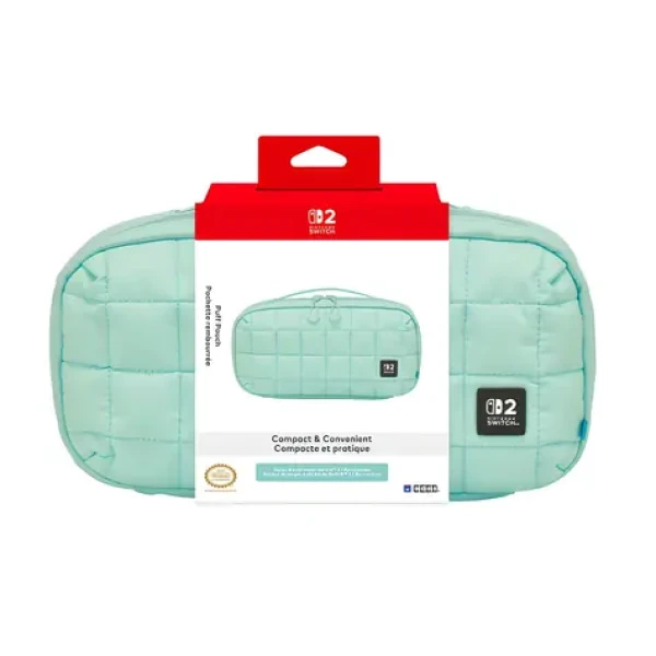 HORI Switch 2 Puff Pouch Cozy Green / Puzdro / pre Nintendo Switch 2 / až 10 herných kariet