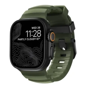 Nomad Rocky Point Band remienok pre Apple Watch 49/46/45/44/42mm black/forest (NM014797858)