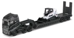 Maisto Mini pracovné stroje - Sada ťahača Volvo FH16 s prívesom + Bobcat T590