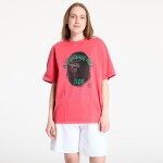 Tričko A BATHING APE Garment Dye Rhinestone Ape Head Relaxed Fit Tee UNISEX Red L