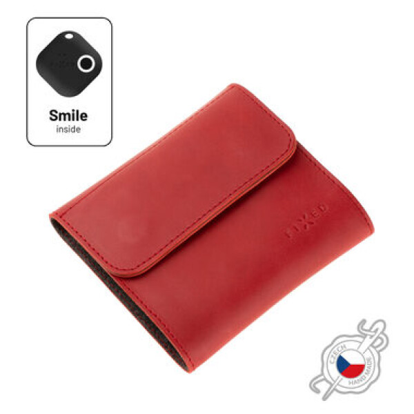 FIXED Smile Classic Wallet Kožená peňaženka so smart trackerom FIXED Smile PRO červená (FIXSM-SCW2-RD)