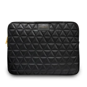 GUESS Quilted púzdro pre notebook 13 čierna / EKO koža (3700740471562)