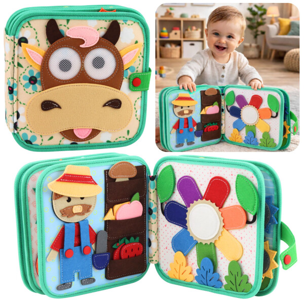 Mamido Filcová zmyslová knižka domáce zvieratá