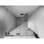 MEXEN/S - Lunar L sprchové dvere krídlové ľavé 95, transparent, grafit metal 834L-095-000-95-00-L